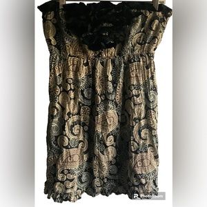 BAG LADY MUDPIE LINEN STRAPLESS MINI DRESS